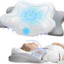 Cervical Pillow for Neck & Shoulder Pain Relief Sleeping - Ergonomic Contour Pillows - Memory Foam Pillow for Side, Back & Stomach Sleepers (King Size 27.5"Lx16.1Wx5.5"H, Gray White)