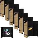 HAUTOCO 6 Pack Trifold Poster Board 26'' x 15.74'' Medium Tri Fold Project Boards Black Corrugated Presentation Cardboard for Science Fairs, School Projects, Event Displays, Business