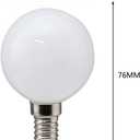 E14 G16(G50) LED Light Bulb 5W Round Light Bulb 50W Equivalent E14 Base Warm White 3000K Frosted Glass 750 Lumen Round Vanity Light Bulbs for Padent Ceiling Fan Chandelier, 6 Pack