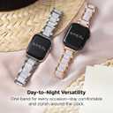 My Pretty Strap - Compatible Apple Watch Band Strap, Stainless Steel Fashion iWatch Replacement Strap- Easy Resizing, No Tool Needed, Fits Most Wrists- Series 1-11, SE and Ultra