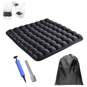 Inflatable Travel Seat Cushion for Airplane & Car - 3D Honeycomb Breathable Design, 3-Second Quick Inflation, 56 Air Cells, Adjustable Firmness, Portable Foldable for Long Flights Office Wheelchair