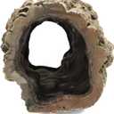 Reptile Terrarium Hideout Decor, Resin Wood Hide Decor for Reptiles, Fish, Amphibians, Small Animals (Large)