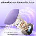 Under Pillow Speaker for Sleeping, Pillow Speaker for Sleeping with White Noise &Timer, Wireless Sleep Aid with Stereo Bass Private Sleep Headphones for Side Sleepers-Light Purple