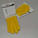 Gardening Gloves Thorn Proof for Rose Pruning & Cactus Trimming, Long Leather Garden Gloves for Women & Men (Large) (Large (Pack of 1), Yellow)