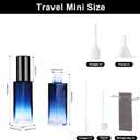 4-Pack Glass Perfume Spray Bottles - Refillable Travel Size Perfume Atomizer, Portable Leak-Proof Cologne Sprayer Kit with Funnel & Pipette for Toiletries Accessories