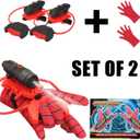 2 x Water Guns 2 Pack Spider Web Water Guns Toys with Glove for Kids, Summer Pool Party Fun Outdoor Water Fighting Toys for Kids
