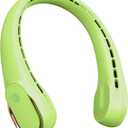 FrSara Bladeless Portable Neck Fan, 5200mAh, 3-Speed, 360° Surround Wind, Ultra-Quiet, USB Rechargeable, Wearable Portable Fan, Avocado Green