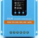 Upgraded 100A MPPT Solar Charge Controller 12V 24V 36V 48V LCD Display Battery Intelligent Regulator Max 100V Input Dual USB for Lead-Acid/Lithium