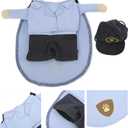 3 x DAUERHAFT Funny Costumes Pet Suit, Cute and Adorable Pet Mail Carrier Costume Hoodie Coat for Birthdays Role Playing for Christmas Halloween(L)