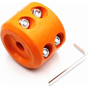 Winch Stopper Winch Cable Hook Rubber Stopper with Allen Wrench for ATV UTV Synthetic Winch Rope (Orange 1Pcs)