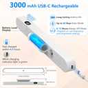 Motion Sensor Light Indoor with Battery Display,3000mAh Rechargeable Under Cabinet Lighting Magnetic Light Bar 300LM Battery Operated Closet Light Makeup Lights Stick On (White)