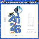 3.5FT Large Class 2026 Graduation Yard Sign Yard Decorations Congrats Graduation Lawn Signs 2026 Grad Yard Signs with Stakes for Outdoor Indoor Congrats Graduation Party Decoration Supplies