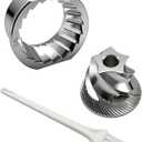 Grinder Conical Burr Replacement Set Compatible with Breville BES995/BES980XL/BES990/BES880/BES881/BES878 Espresso Machines (Stainless Steel, silvery)