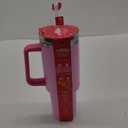 Pink Hydragear 40 oz Hot/Cold Stainless Steel Tumbler Cup Heart Lid Topper