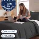 Duvet Cover Twin/Twin XL Size Set - Extra Soft Twin/Twin XL Duvet Cover 68" x 90" with 1 Pillow Sham - Hotel Luxury, Easy Care, Fade Free with Zipper Closures & Ties - Comfy & Breathable (Charcoal)