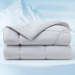 Bedsure Cooling Comforter Queen Size - Cooling Blankets for Hot Sleepers, Lightweight Comforter for Summer with Dual-Sided Cool Tech, Soft Breathable Cold Blanket for Sleeping, Grey, 88x88 Inches