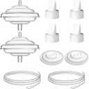Breast Pump Replacement Parts for Spectra Motif Luna Cimilre Ameda MYA Breastpumps, Replace Duckbill Valves Backflow Protector Tubing Membranes for Spectra S2, S1, 9 Plus, Synergy Gold,10PCS