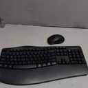 Wireless Keyboard and Mouse Combo,2.4G Full Size Wave Keys Ergonomic Keyboard with Wrist Rest for Natural Typing, 3 DPI Adjustable Ergonomic Silent Mouse for Computer/Laptop/Windows/Mac (Black)