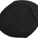 Lurrose Elastic Polyester Square Tablecloth for Small Tables Black Fitted Table Cover with Stretch Fabric Outdoor Camping and Picnic for Home and Garden Use