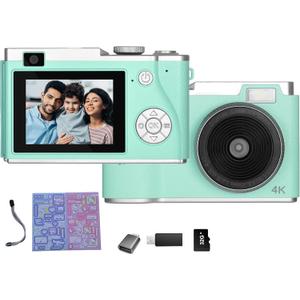 Kids Digital Camera,2.4 Inch TFT Display Camera,with 32GB Card,48MP 8X Digital Zoom,Compact Camera Support Video Recording/Photography/Selfie-Suitable for Children and Beginners (Blue)