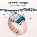 Smartwatch for Women - Call, Fitness Tracker, Heart Rate & Sleep Monitor, 1.69" Touch Screen, Waterproof - For Android & iPhone, Pink