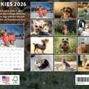 5 x Yorkie Calendar 2026 Yorkshire Terrier Monthly Wall Calender 12 Month | American Made In The USA