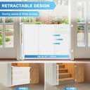 55 Inch Retractable Baby Gates for Doorways Retractable Dog Gate for Stairs Outdoor Retractable Gate Mesh Baby Gate Retractable Gates for Dogs Indoor Large Dog Gate Child Gates for Doorways, White