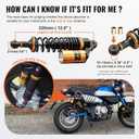 GZYF 12.6 inch 320mm Universal Motorcycle Rear Air Shock Absorbers Adjustable Go Kart Suspension for HONDA for Suzuki for Kawasaki for Yamaha ATV Go Kart Quad Dirt Sport Bikes Black & Gold