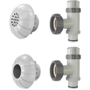 Above Ground Pool Parts, Plunger Valve, Pool Inlet Nozzlet and Outlet Strainer Part Set, Above Ground Swimming Pool Plunger Valves Replacement Part (067)