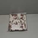 WOUVMA Brown Shower Curtain, Floral Cotton Linen, Cottagecore Shower Curtain for Bathroom, 72" W x 72" L, Boho Farmhouse