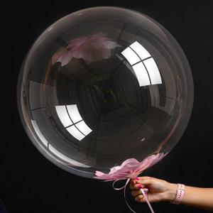 50pc Clear Bobo Balloons for Stuffing With Confetti, 24 inch Bubble Pool Ballons, Stretchable Plastic Balloons for Party, Birthday & Wedding, Boho, Under the Sea Decorations