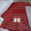 Bruntmor 2-in-1 Square Enameled Cast Iron Dutch Oven Baking Pan and Gridle Lid with Dual Handles, Cast Iron Skillet lid, Coating Gridle for baking, bacon,Steaks - Red