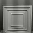 Landical 50 Pcs 2 x 2 ft White PVC Plastic Drop Ceiling Tiles 24 x 24 x 0.8 Inch Ceiling Panels Decorative Cover 200 Sq. ft for Office Bathroom Living Room Bedroom