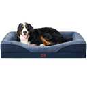 EHEYCIGA Orthopedic XL Dog Bed for Large Sized Dog, 48x35x7.5 Inch Extra Large Memory Foam Dog Couch Bed with Sides, Waterproof Liner & Washable Removable Cover, Bolster Pet Sofa, Navy