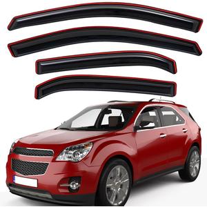 Lightronic Extra Durable Clip-on in-Channel Auto Vent Window Visor, Fits 2010-2017 Chevrolet Equinox, UV Protection Rain Guard, Original Window Deflector, No-Drill Easy Install, Dark Smoke, 4-Pcs