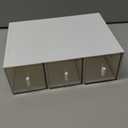 Plastic Tea Bag Organizer with 3 Drawers, Desk Drawer Organizer, Stackable Storage Drawers, White Tea Box, Makeup Organizer, Clear Tea Bag Storage, Coffee Storage for Tea Bags, Sugar Packets, Cosmetic