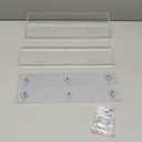 AMT 2 Pack Acrylic Floating Shelves, 15"L x 4.8"W, Clear Bathroom Wall Shelves, Bookshelves, Invisible Shelf For Office, Bedroom, Kitchen, Design with Hanging Slots for Sponge, Free Screws & Drill Bit