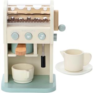 Wooden Toy Coffee Maker for Kids  Pretend Play Coffee Maker Set for Toddlers  Imaginative Play Kitchen Toy for Boys and Girls