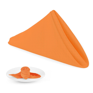 PLOYMONO Baby Blue Heavy Duty Cloth Napkins - 17 x 17 Inch Solid Washable Polyester Dinner Napkins - Set of 8 Napkins with Hemmed Edges - Great for Weddings, Parties, Spring Easter Summer & More