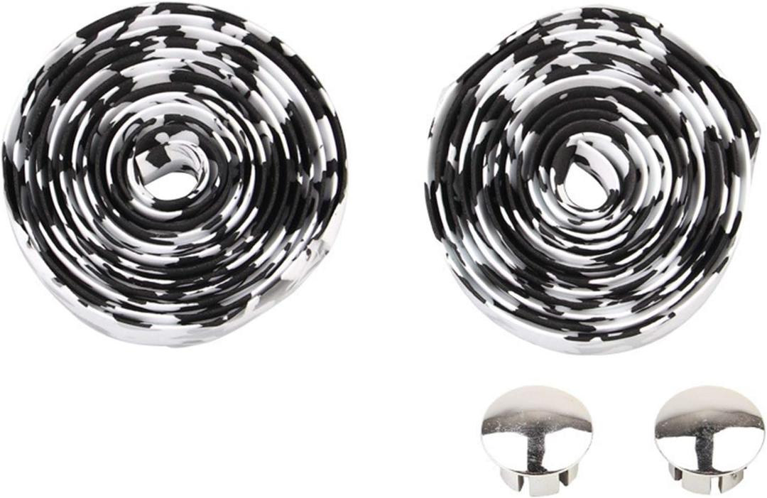 Bicycle Accessories 2pcs Bicycle Road Bike Handlebar Anti-Skid Cycling Handle Bike Bicycle Handlebar Tape Wrap Bike Parts (Color : White)
