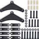 Trailer Axle Equalizer 256L Shackle Kit, Trailer Suspension Shackle Kit, Tandem Axle Trailer Shackles Equalizers Kit for Double Eye Leaf Springs 3500 lbs to 5200 lbs Axles (14 Bolts 14 Nuts)