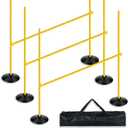 Agility Training Poles Set (Rubber Base with 3.3ft/1m to 4.9ft/1.5m Poles)