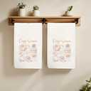 2 x Fall Towels Gifts for Women Men, Autumn Cozy Season Towels for Kitchen Bathroom Decor (16x24 inches)