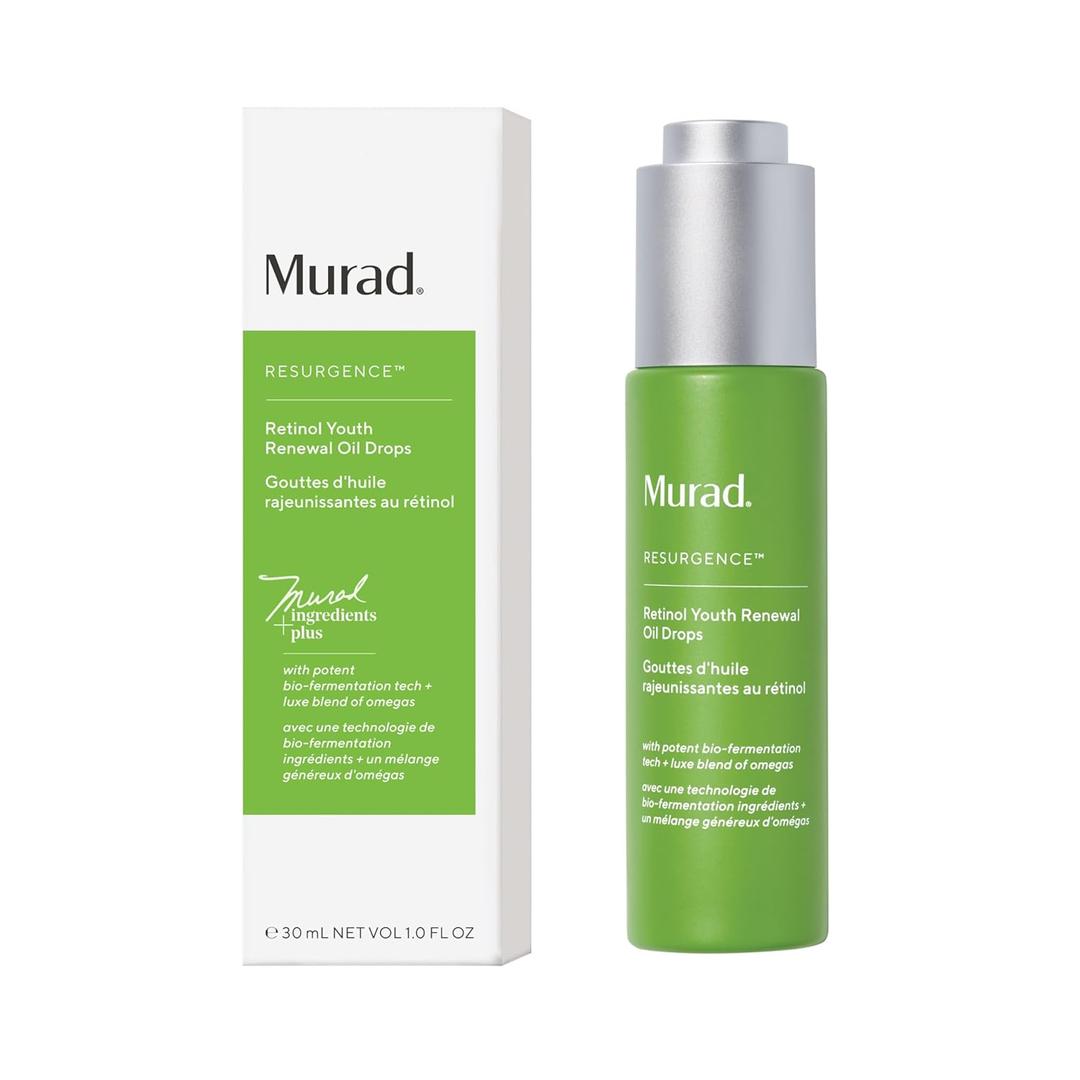 Murad Retinol Youth Renewal Oil Drops Anti-Aging Retinol Facial Oil with Omega-Rich Oils Hydrates, Smooths Fine Lines & Wrinkles Lightweight, Fast-Absorbing Skincare Treatment 1.0 oz