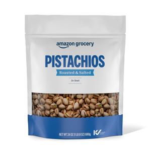 Amazon Grocery, Pistachios, Roasted & Salted, In Shell, 24 Oz (EXP 06/30/27)