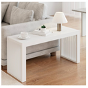 Bamboo Dining Bench Indoor Long Entryway Shoe Rack Benchs,Outdoor Modern Wood Benches 35 Inch Bamboo Bench for Living Room Hallway Bedroom Bathroom White