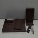 Yirilan Wood Phone Docking Station, Nightstand Organizer for Father Man, Birthday Gifts for Men/Dad/Boyfriend/Grandpa, Anniversary, Christmas, Graduation Travel Idea Gadgets-Brown