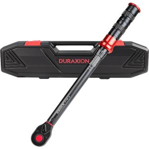 3/8-Inch Drive Torque Wrench 10-110ft.lb/13.56-149.14Nm, 3% Precision Dual Direction Torque Wrenches with 72-Tooth Dual Range Scales with Ft.Lbs and N.m(Red)