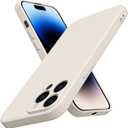 for iPhone 12 Pro Case,[Silky Touch Premium Liquid Silicone][Camera Protection] [Soft Anti-Scratch Microfiber Lining],Slim Soft Shockproof Phone Case,Beige 1-ip12p-02-CP