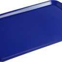 Reston Lloyd Calypso Basics Melamine Serving Ottoman Tray with Handles, Rectangular, Lemon, Lightweight, Durable, Multi-Purpose Use, Indoor, Outdoor, Camping, Server, Indigo (18.8" x 11.5" x 0.8")